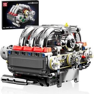 Mould King 10193 Mini V8 Engine Kits That Moves Building Blocks 609 Pcs 14+ STEM